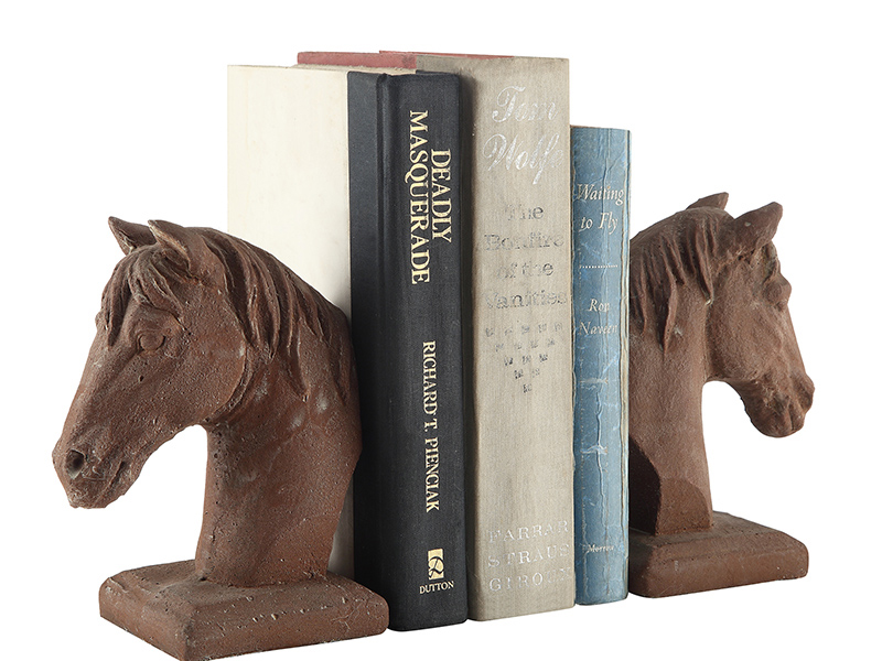 RUSTIC HOURSE BOOKENDS 18 CM (3)