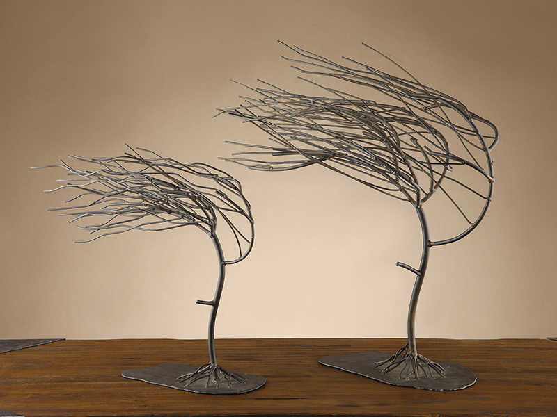 WINDY WOODS TREE SCULPTURES 2 LI SET 13x45 CM