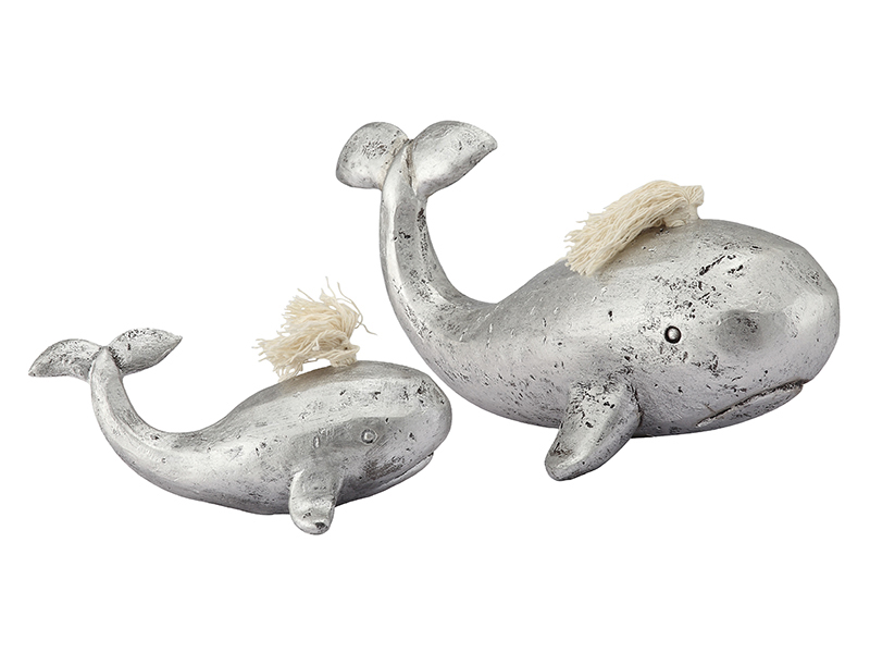 WHALES SET OF 2 (26x13x12-17x9x8 CM) (4)