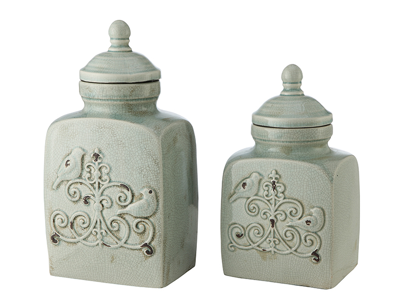 FRENCH BIRD CONTAINERS 2 LI SET 38x30 CM