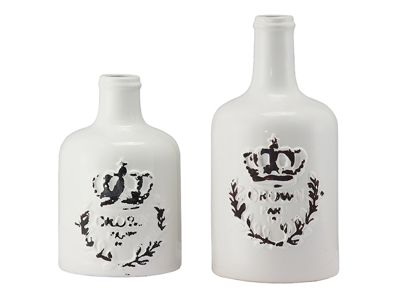 CROWN VASES SET OF 2 27x22 CM (2)