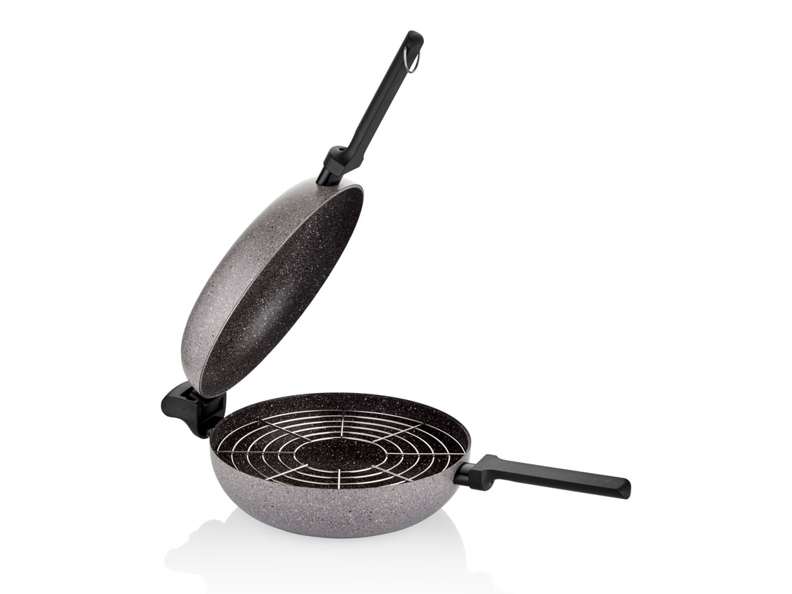 ROCKY TWINS 28 CM DOUBLE SIDED PAN + GRILL